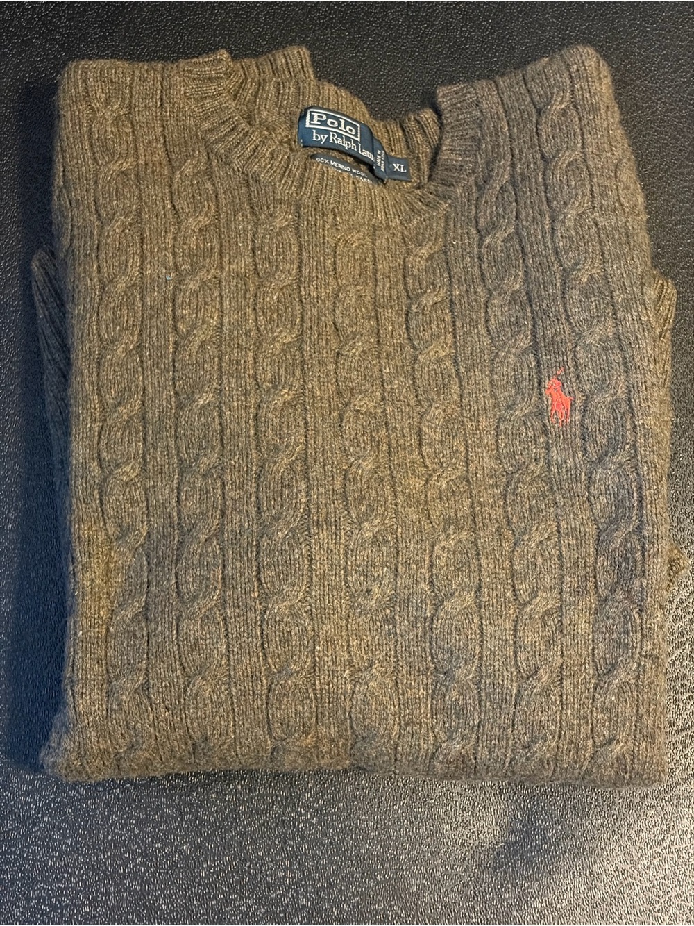 Ralph Lauren Cable Knit Sweater - with Red Pony